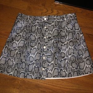 Leather Snake Skirt